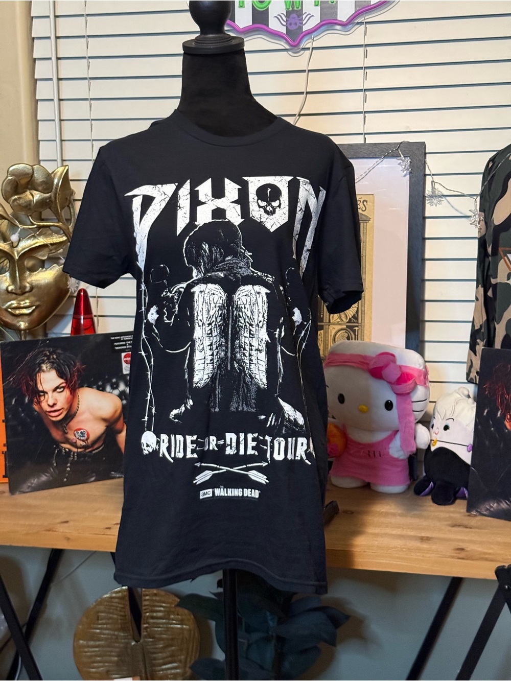 Walking Dead Dixon Ride or Die Tour Graphic Tee - Black